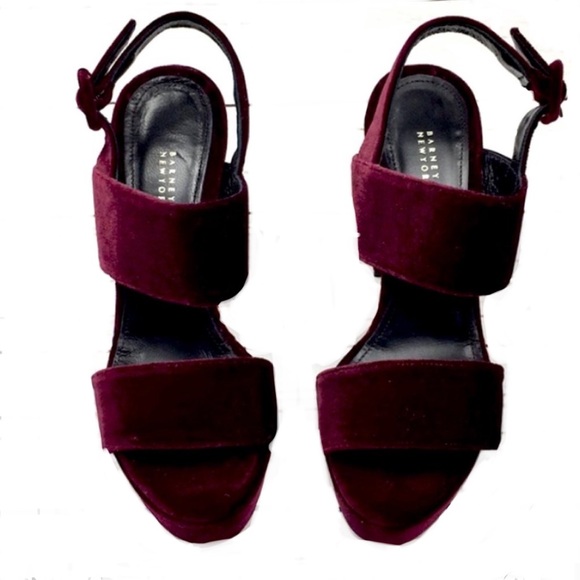 Barney’s New York velvet double strap sandal - Picture 3 of 10